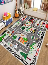 幼児用カートンラグ【交通テーマ・遊び場・家庭用・親子向け】