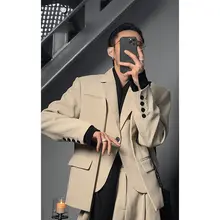高級感のある不規則デザインのジャケットとパンツ【トレンドカジュアルスタイル・長ズボン】（セットアップ対応）