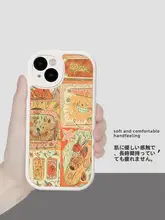 フランス風レトロな文芸スタイルのキッズモチーフiPhoneケース【全包タイプ・柔らかいシリコン】