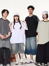 ストライプデザインのメンズ半袖Tシャツ【夏用・ラウンドネック・カジュアル】