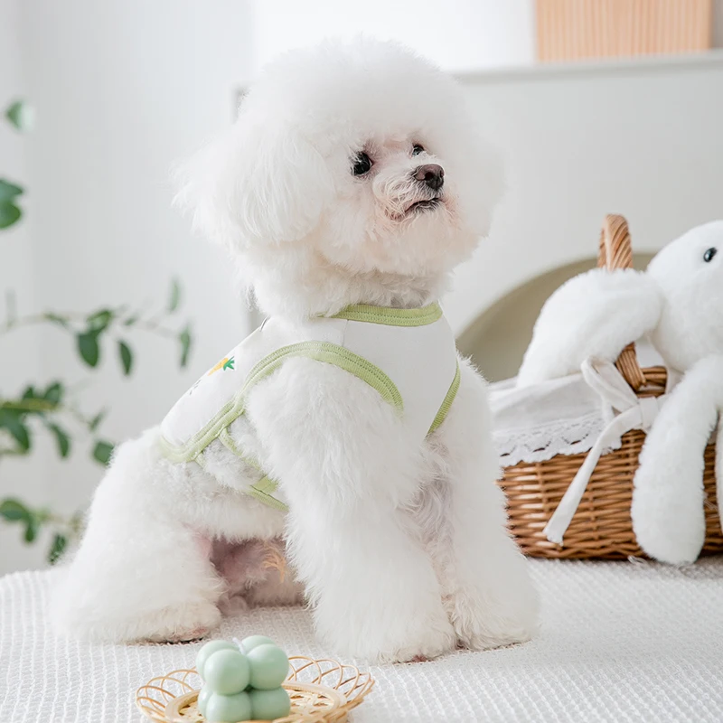 hipidog ピンクボーダー犬用ベスト：春夏季小型犬向けの通気性と快適性を実現