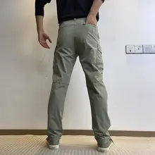 多ポケットデザインのメンズカーゴパンツ【長ズボン・カジュアル・春夏用・スリムフィット】（セットアップ対応）