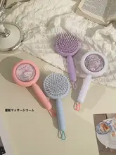 かわいいクッションブラシ【マッサージ機能・長髪用・携帯便利・静電気防止】