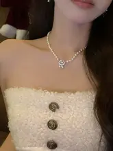 山茶花デザインのパールネックレス＆ブレスレット【高級感・エレガントスタイル】