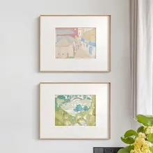 シンプルで上品なフランス風アートリビングルーム装飾画【北欧スタイル・風景画】