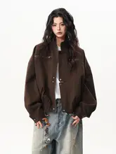高級感ある立て襟工装ジャケット【男女兼用・秋用・ショート丈・デニム】