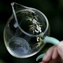 高透過ガラス製公道杯【加熱耐性・分茶器・手持ちハンドル付き・功夫茶具】