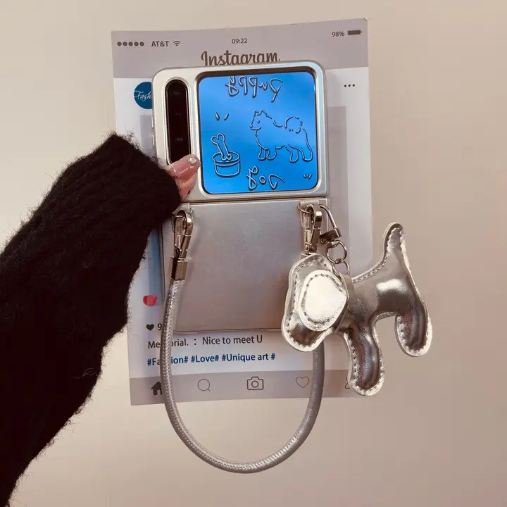 ファッショナブルなクリエイティブデザインの携帯電話ケース【複数モデル対応・持ち運び用ストラップ付き】