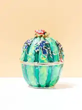 エナメル彩工芸品 スイカデザインのジュエリーボックス【ロシアの彩蛋・装飾用小物入れ】