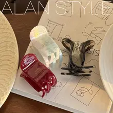 高級感あるアセテート製 髪留めクリップ【ハイポニーテール対応・シャーククリップ】