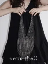 手作りビーズ刺繍のバケツ型トートバッグ【ハンドバッグ・ショルダーバッグ・おしゃれな贈り物】