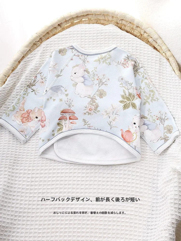 赤ちゃんの法事服 女の子 おすすめ：鹿小漫の春季用コットン半  背シャツ