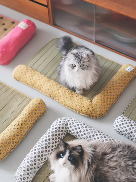 猫マット 猫用 ラタン 夏涼感