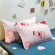 48×74cm サイズの枕カバー2枚セット【夏用・全棉・ダブル/シングル対応】