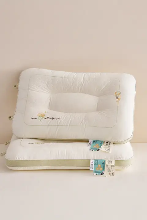 全棉製 子供用枕【首サポート・睡眠・6歳以上・単品】