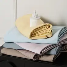 涼感シンプルデザイン 両面使用可能な夏用ベッドシーツ【無地・ダブルサイズ・ライセール・素肌で寝る用】（セットアップ対応）