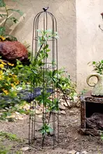 アイアン製バラと月季の花柱【屋外用・庭園・植物攀爬支架】