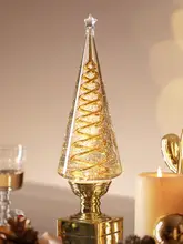 デスクトップ用ミニ光る回転クリスマスツリー【装飾品・雰囲気を演出・卓上用】