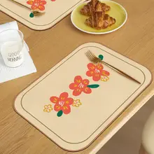 防水防油のレザー製ダイニングプレイスマット【熱遮断・軽奢スタイル・ペット用】