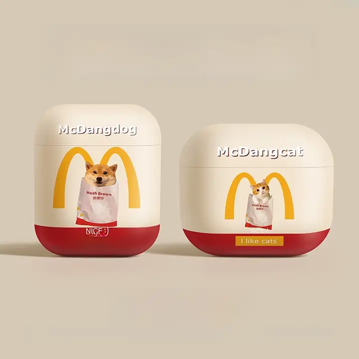 猫と犬デザインのAirPods保護ケース【シリコン製・衝撃吸収・可愛い】