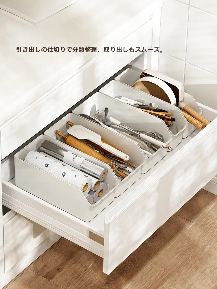 引き出し用仕切りトレーをどう選ぶ？日式キッチンの整理整頓に欠かせない「斜め口収納ボックス」の本物の使い勝手とは