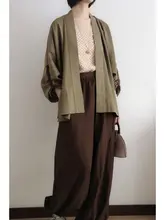 夏にぴったり！飛行機袖のショートブラウスと唐灯籠パンツ【日常用・漢服】（セットアップ対応）