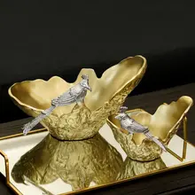 アートデザインのアルミ製鳥型収納プレート【軽やかでおしゃれな果物用】【インテリア飾りにも最適】