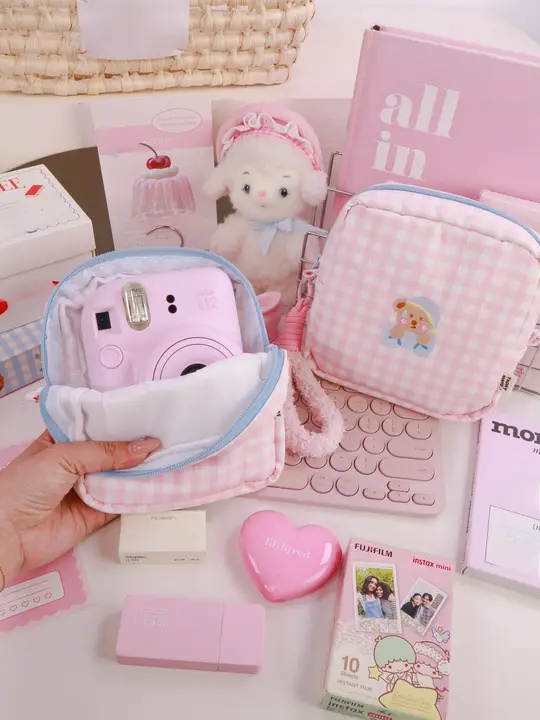 チェキケース instax mini12 mini13 用 ショルダー 斜め掛け コンパクト 携帯便利 保護ケース カメラポーチ