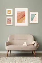 北欧風のインテリアアート【モランディピンク・カフェスイーツ】