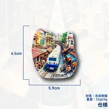 ベトナム街道列車の立体マグネット【旅行のお土産・ホームデコレーション用】