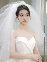 多層レースのボリュームヘッドドレス【結婚式・フォトシューティング用・エレガントデザイン】