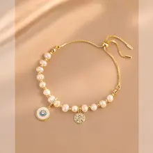 ブレスレット レディース フェイクパール ビーズ 八芒星 シンプル 上品 インスタ映え デザイナーズ