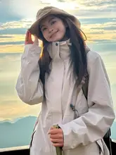 秋冬用防風防水ジャケット【女性用・三合一・取り外し可能・アウトドア用・カップル登山服】