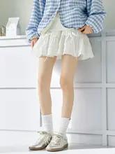 バレエ風の白いチュチュスカート【春秋用・ハイウエスト・スリム効果】