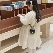 韓国子供ファッションひし形チェーン クロスボディバッグ