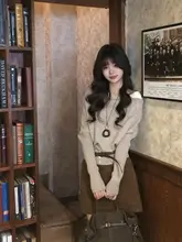 斜め肩デザインニットセーター【極上の柔らかさ・女性用・フィット】（セットアップ対応）