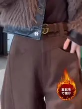 トレンドのバナナパンツ【レディース・ウエストゴム・厚手フレアパンツ・カジュアル】（セットアップ対応）