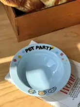 ペット用カラフル陶器ボウル【猫用・犬用・栄養満点・アニメーションデザイン】