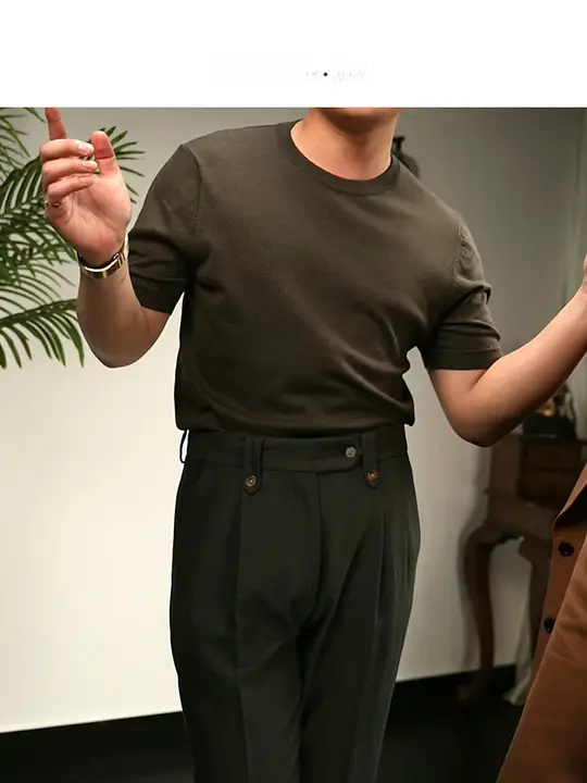 半袖Tシャツ メンズ テンセルコットン混 クルーネック ストレッチ 着痩せ 通勤 オフィスカジュアル インナー 「PAPER」