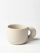 北欧デザイン 磁器製 コーヒーカップ【シンプル・オートミール用・牛乳・オフィスカジュアル】