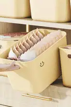 プラスチック製のデスク収納ボックス【長方形・フタ付き・大容量】