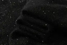 華やかな星空デザインの金豆羊毛ポケット付きミディ丈スカート【暖かい・スリット入り】