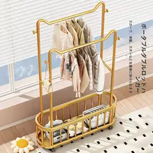 金属製ハンガーラック【ベッドルーム・バルコニー用・収納・衣類干し】