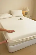 全棉二重シワ加工ベッドカバー【季節を問わず使用可・マットレスカバー対応】
