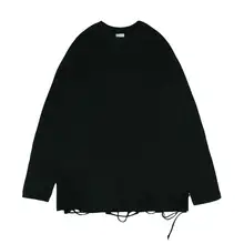 オーバーサイズの長袖Tシャツ【ユニセックス・ダメージデザイン・重ね着対応】
