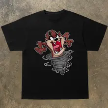 大きな口のキャラクタープリントの半袖Tシャツ【ゆったりしたコットン製・ラウンドネック】