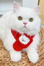 ペット用 帰省用スカーフ【猫・犬用・クリスマス・誕生日・冬用】