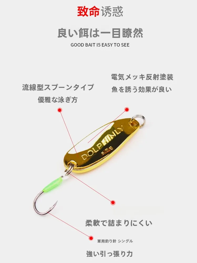 昆虫風ルアー：鮮やかなスプーンタイプで軍魚への効果的なアプローチ
