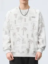 春秋用 メンズカジュアルプリント長袖Tシャツ【ユニセックス・極上の柔らかさ】