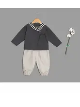 子供用海軍風デザイン手作りセット（セットアップ対応）